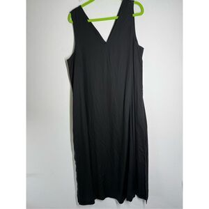 La Redoute Black Elegant Sleeveless Midi Dress – Size FR 46/ US 14 French Brand